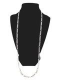 Figaro Silver Chain 70 cm / 28 inches by 4 mm - Silver 0925