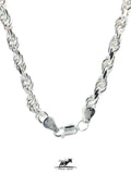 Thick Rope link silver chain 55 cm / 22 inches by 5 mm - Silver 0925